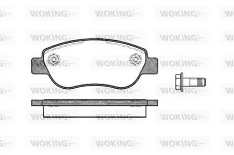 Тормозные колодки WOKING P1169300