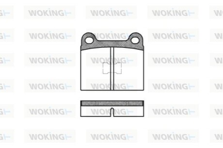 Колодки гальмівні WOKING P1173.00 (фото 1)