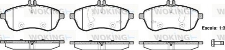 Тормозные колодки пер. MB W204 07-14 (TRW) WOKING P12013.00