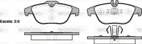 Тормозные колодки зад. MB W204 1.8-2.3 07- (ATE) WOKING P12053.00