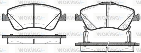 Гальмівні колодки WOKING P12103.02