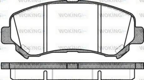 Колодки гальмівні (передні) Renault Koleos 08-/Nissan Qashqai 07-13/Pathfinder/NP300/Murano 05 WOKING P12183.00
