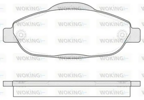 Тормозные колодки пер. Peugeot 308 07- (Bosch) WOKING P12233.00