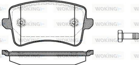 Тормозные колодки зад. A4 07-/Q5 12- (ATE) WOKING P12433.00