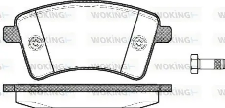 Тормозные колодки пер. Kangoo 08- (R15/R16) WOKING P12513.00