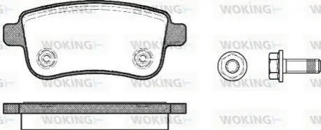 Гальмівні колодки WOKING P12873.00