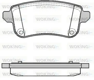 Колодки гальмівні (задні) Renault Scenic III/Grand Scenic III 09 WOKING P12873.10