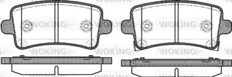 Тормозные колодки зад. Opel Insignia 08- (TRW) WOKING P12883.04