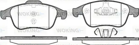 Тормозные колодки пер. Megane III 08-/Scenic 09- (ATE) WOKING P12893.00