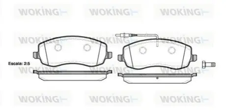 Колодки гальмівні (передні) Citroen C8/Peugeot 807 2.0/2.2 HDi 06 WOKING P1293302