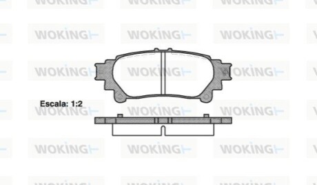 Тормозные колодки зад. Lexus RX 08-15/Toyota Prius 09- (akebono) WOKING P12953.00