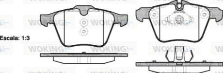 Тормозные колодки, дисковый тормоз.) WOKING P1317300