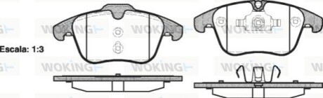 Тормозные колодки пер. V60/S60/XC70/V70/S80/Discovery/Evoque/Freelander/Galaxy/Mondeo/S-Max 06- WOKING P13193.00