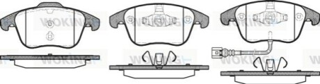 Гальмівні колодки пер. Tiguan 07-/Sharan 10- (Ate-Teves) WOKING P13193.21