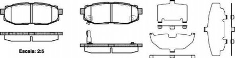 Тормозные колодки зад. BRZ/Forester/Legacy/Outback/Tribeca (05-21) WOKING P13283.01 (фото 1)