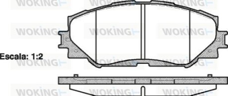 Гальмівні колодки пер. Toyota RAV4 06- (139,1x56x17,5) WOKING P13323.00