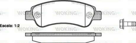 Колодки гальмівні (задні) Fiat Ducato/Citroen Jumper/Peugeot Boxer 06 WOKING P13383.00