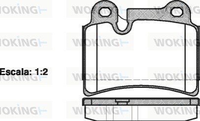 Гальмівні колодки WOKING P1340300