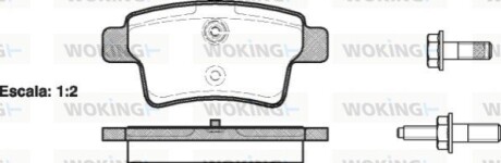 Гальмівні колодки зад. Citroen C4 Picasso 06- (Bosch) WOKING P13413.00