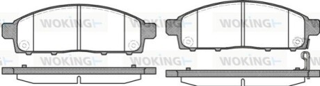 Тормозные колодки пер. Mitsubishi L200 05-15 (tokico) WOKING P13423.01