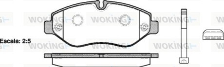 Гальмівні колодки пер. Daily 99- WOKING P13453.10