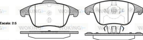 Тормозные колодки пер. Citroen C4 Picasso 06-/Peugeot 5008 09- (ATE) WOKING P13493.00