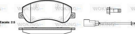 Тормозные колодки пер. Transit (V347) 06- (RWD) WOKING P13503.02