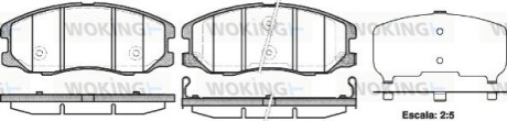 Гальмівні колодки пер. Chevrolet Captiva 06- (akebono) WOKING P13613.12