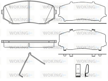 Тормозные колодки пер. Mazda CX-7/CX-9 07- (sumitomo) WOKING P13673.02 (фото 1)