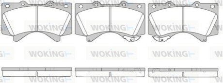 Гальмівні колодки пер. Toyota Land Cruiser 08- (advics) WOKING P13713.02