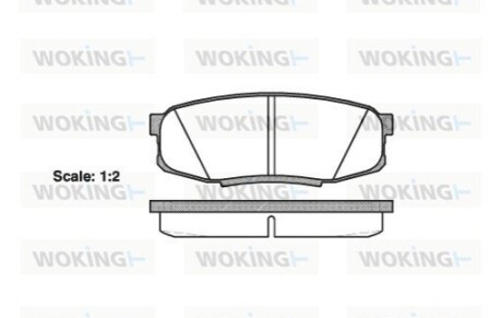 Колодки тормозные WOKING P13723.00