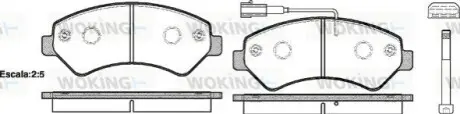 Тормозные колодки пер. Jumper/Boxer/Ducato 09- WOKING P13753.01