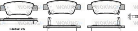 Тормозные колодки зад. Honda CR-V 07- (bosch) WOKING P13903.02