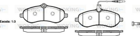 Тормозные колодки пер. Scudo/Expert 07- WOKING P13923.01