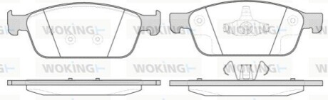 Гальмівні колодки пер. Focus III 10-/Transit 13- (ATE) WOKING P14103.10