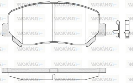 Гальмівні колодки пер. Mazda CX-5 11- Akebono WOKING P14133.02