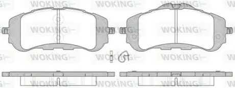 Тормозные колодки пер. Peugeot 308 II 13- (Bosch) WOKING P14593.00