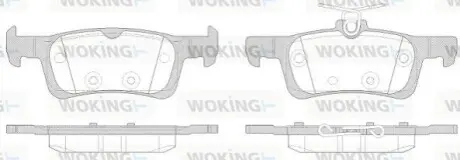 Колодки гальмівні (задні) Citroen Berlingo 18-/Peugeot 308 1.6 HDi 14 WOKING P1463300