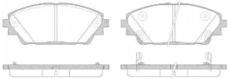 Тормозные колодки пер. Mazda 3/CX-3 13- (Akebono) WOKING P14693.02