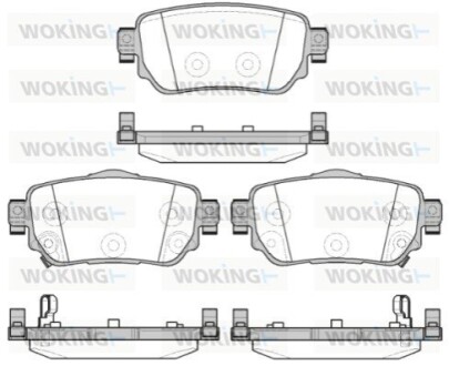 Тормозные колодки зад. Nissan X-Trail/Qashqai II 13- (TRW) WOKING P14823.02