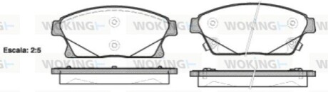 Тормозные колодки пер. Zafira/Astra/Cruze/Volt 09- WOKING P15313.02