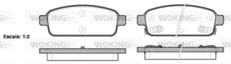 Тормозные колодки зад. AVEOC/AMPERA/ASTRA 1.3D-2.0D 09- WOKING P15323.02