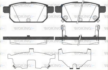 Гальмівні колодки, дискове гальмо.) WOKING P1571302