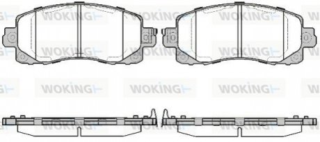 Колодки гальмівні WOKING P16413.04 (фото 1)