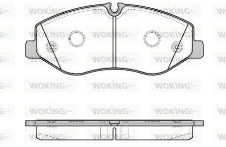 Колодки гальмівні WOKING P17233.00