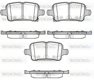 Тормозные колодки зад. Opel Astra K 15- WOKING P17283.02 (фото 1)