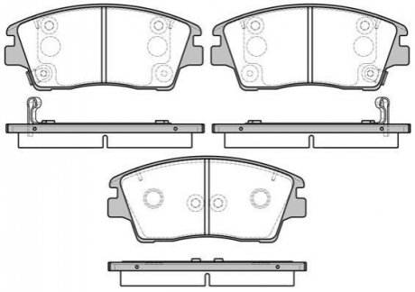 Гальмівні колодки пер. Hyundai Tucson 1.6-2.0 14- WOKING P17763.02 (фото 1)