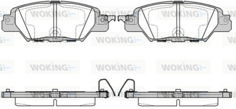 Гальмівні колодки зад. Mazda CX5 2.0-2.5 12- WOKING P17773.00 (фото 1)