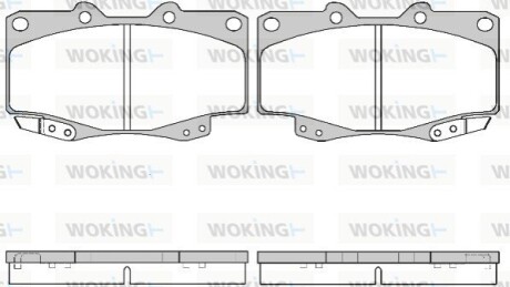 Колодки гальмівні WOKING P2153.22 (фото 1)