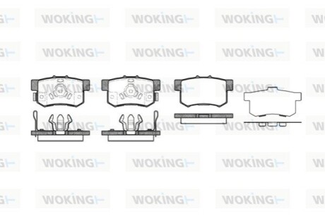 Гальмівні колодки WOKING P2253.04